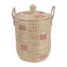 Wasmand Cobra - roze/wit - 34x41 cm