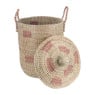 Wasmand Cobra - roze/wit - 34x41 cm