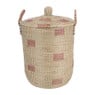 Wasmand Cobra - roze/wit - 43x52 cm