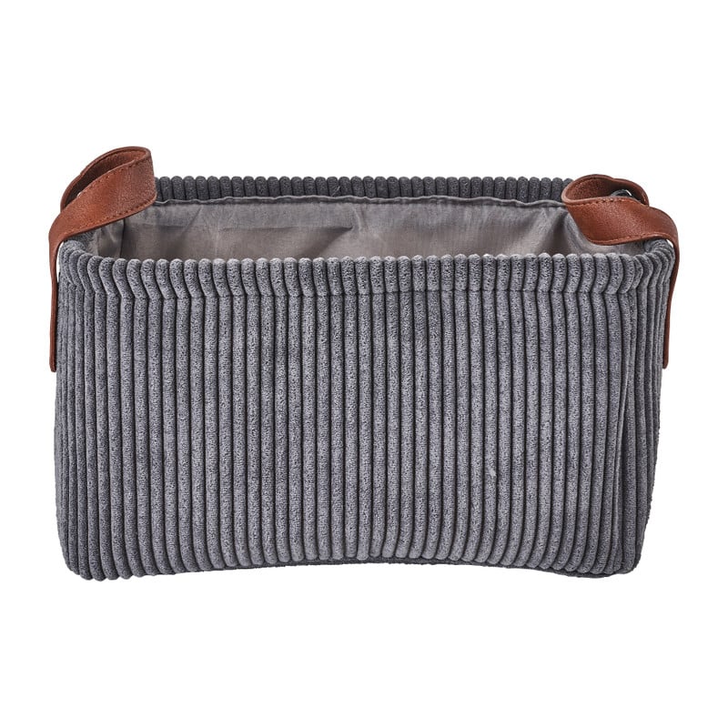Mand corduroy - grijs - 30x21x16 cm