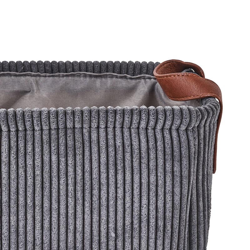 Mand corduroy - grijs - 30x21x16 cm