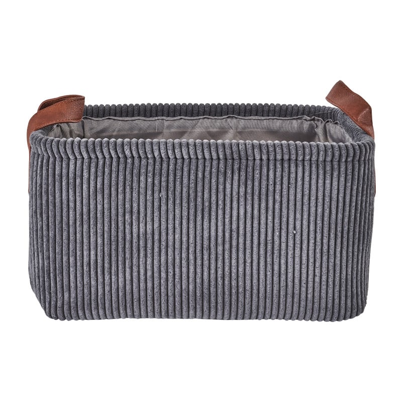Mand corduroy - grijs - 33x23x18 cm