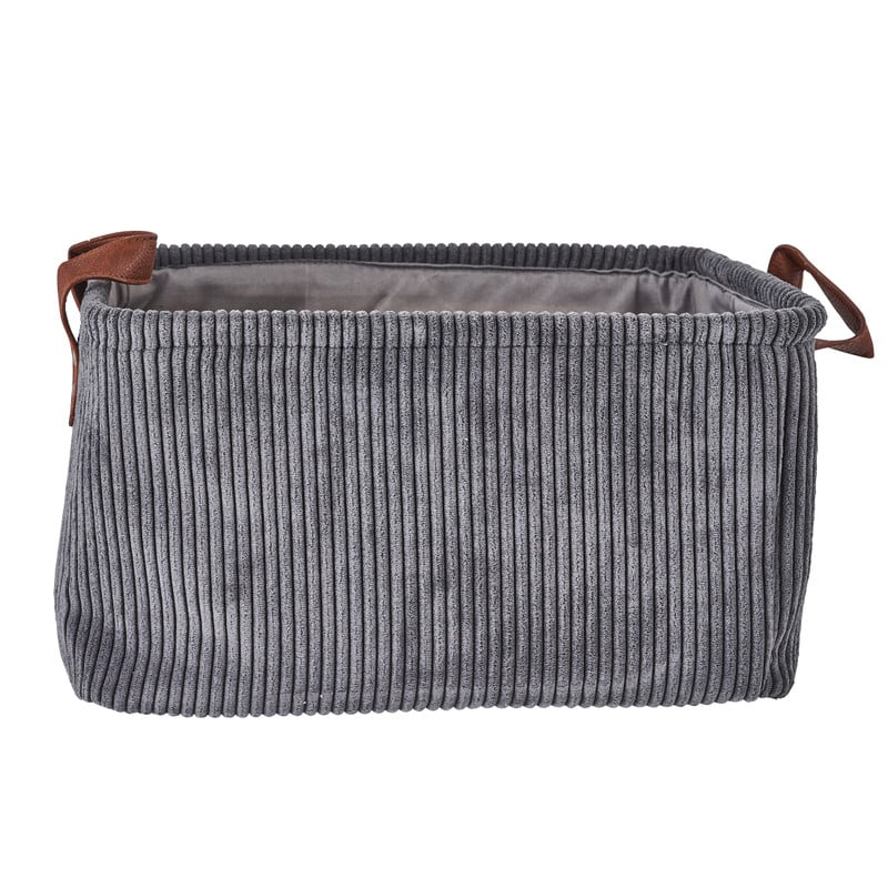 Mand corduroy - grijs - 36x26x20 cm