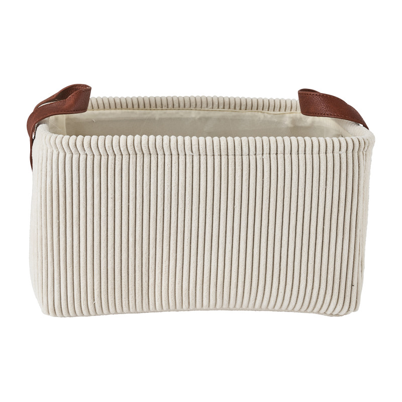 Mand corduroy - creme - 33x23x18 cm