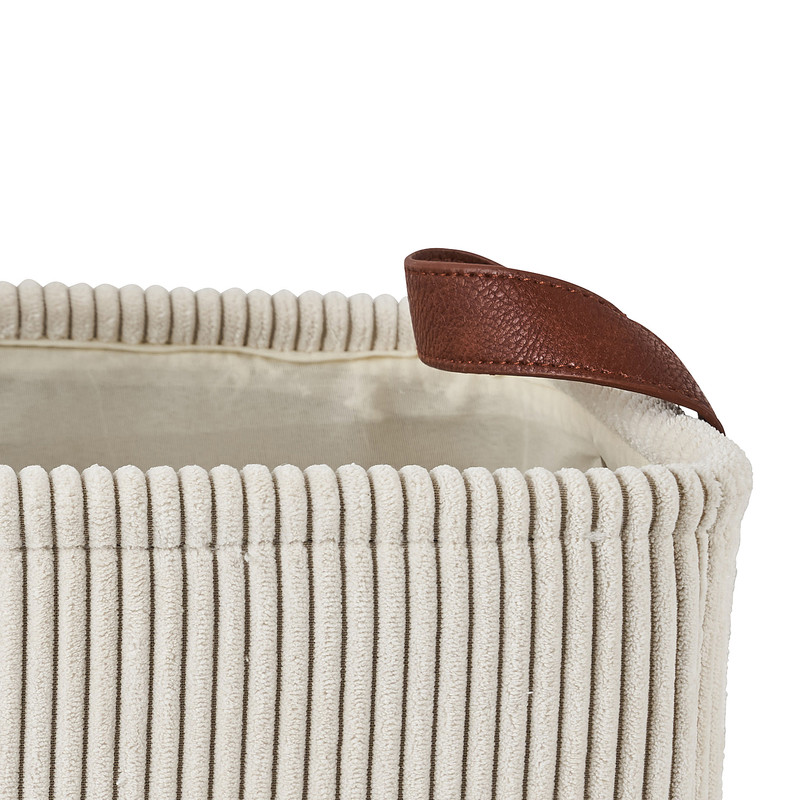 Mand corduroy - creme - 33x23x18 cm