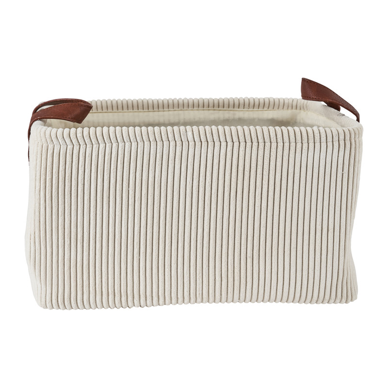 Mand corduroy - creme - 36x26x20 cm