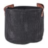 Mand corduroy - zwart - ø30x26 cm