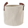 Mand corduroy - creme - ø26x24 cm