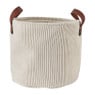 Mand corduroy - creme - ø30x26 cm