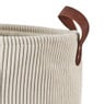 Mand corduroy - creme - ø30x26 cm