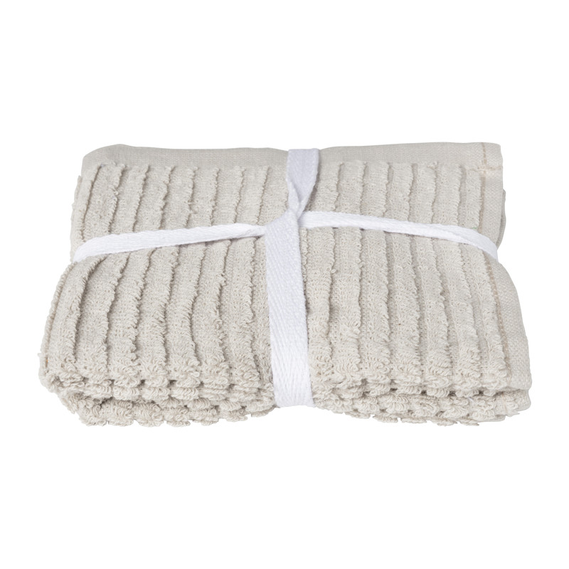 Vaatdoekjes beige - 30x30 cm - set van 2 