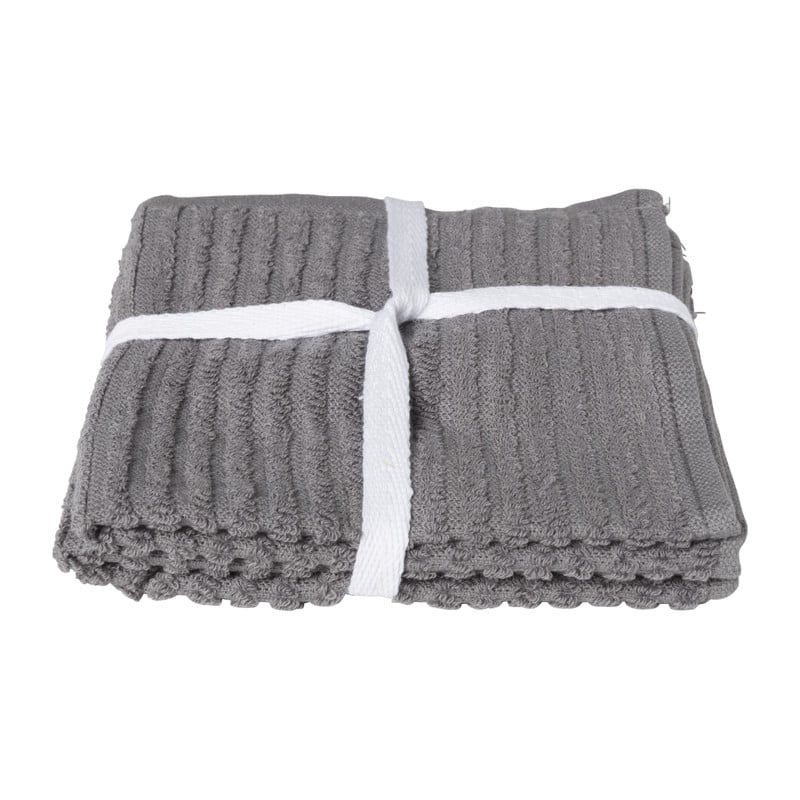 Vaatdoekjes grijs - 30x30 cm - set van 2 