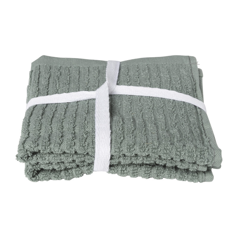 Vaatdoekjes groen - 30x30 cm - set van 2 
