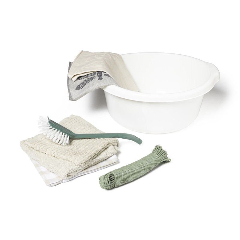 Thee/keuken/vaatdoek - beige - set van 3