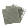 Thee/keuken/vaatdoek - groen - set van 3