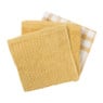 Thee/keuken/vaatdoek - oker - set van 3