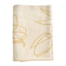 Theedoek bloemen - oker - 50x70 cm