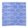 Handdoek vissen - blauw - 50x50 cm