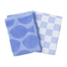 Handdoek vissen - blauw - 50x50 cm