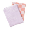 Handdoek lippen - lila/wit - 50x50 cm