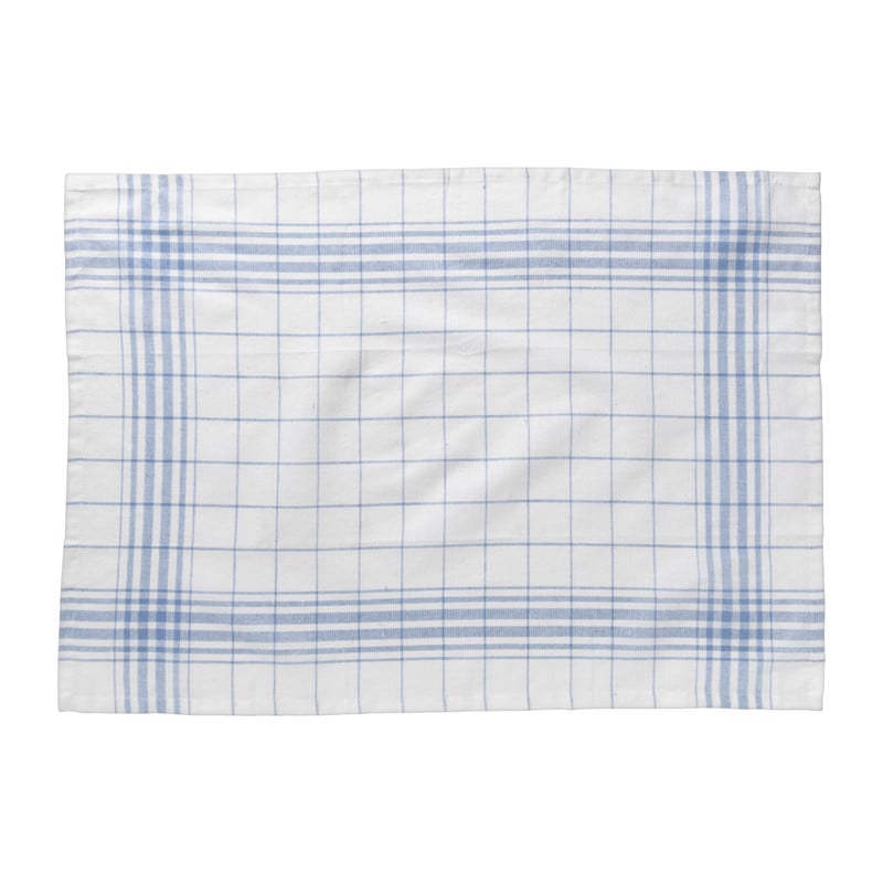 Theedoeken set van 3 - blauw /wit - 45x65 cm