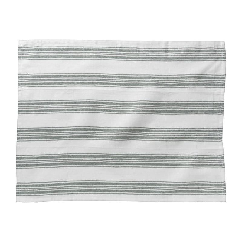 Theedoeken set van 3 - groen/wit - 45x65 cm