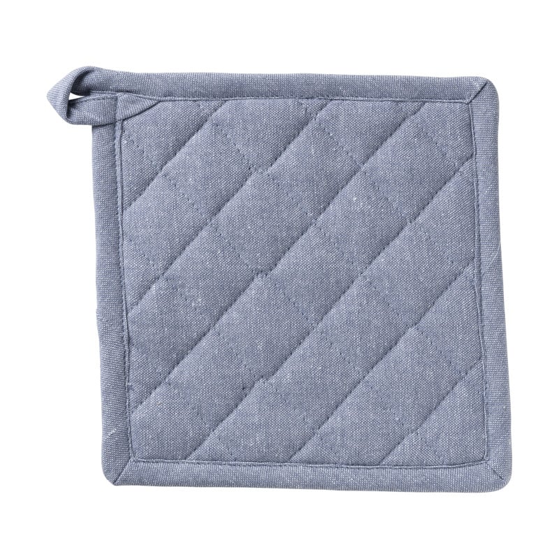 Pannenlap denim - blauw - 20x20 cm