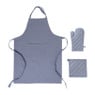 Pannenlap denim - blauw - 20x20 cm
