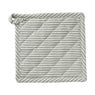 Pannenlap gestreept - groen/wit - 20x20 cm