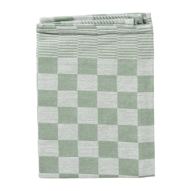 Theedoek ruiten - groen - 50x70 cm