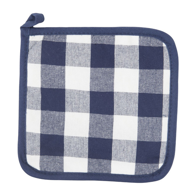 Pannenlap ruit - blauw/wit