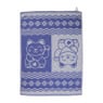 Theedoek lucky cat - blauw/wit - 50x70 cm