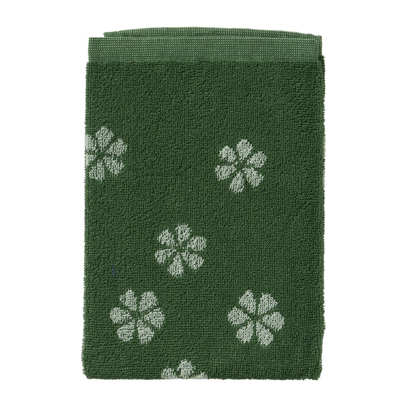 Keukendoek bloem - groen - 50x50 cm