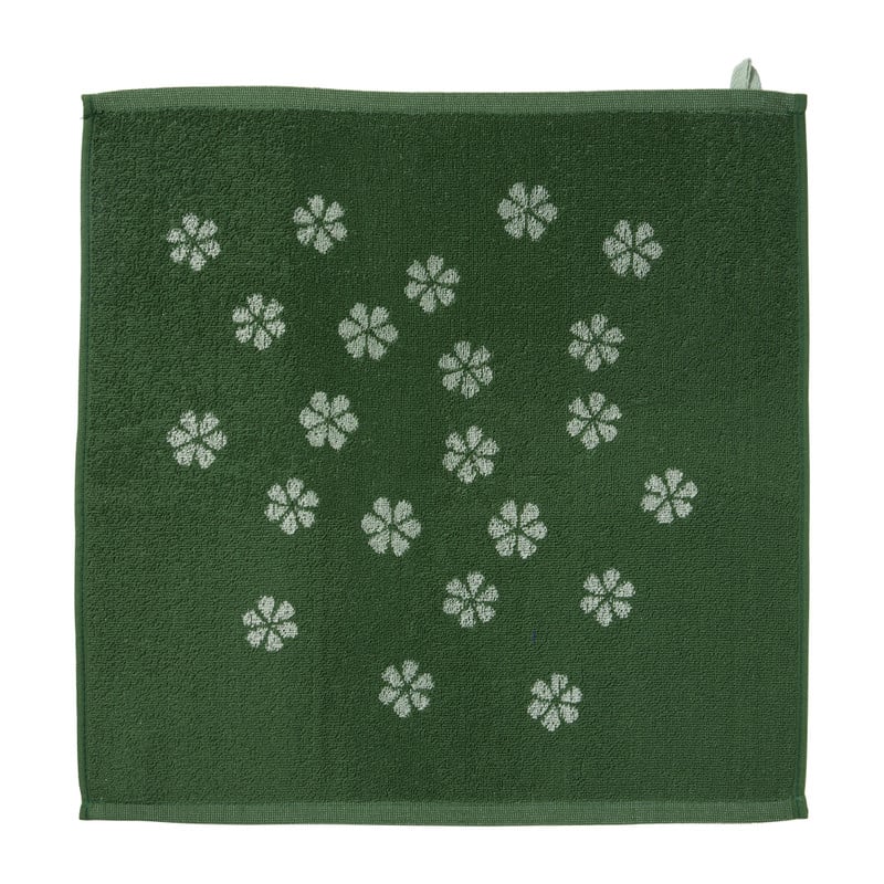 Keukendoek bloem - groen - 50x50 cm