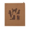 Keukendoek labradoodle - bruin/beige - 50x50 cm