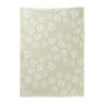 Theedoek bloemen - groen/wit - 50x70 cm