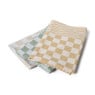 Theedoek ruiten - beige - 50x70 cm