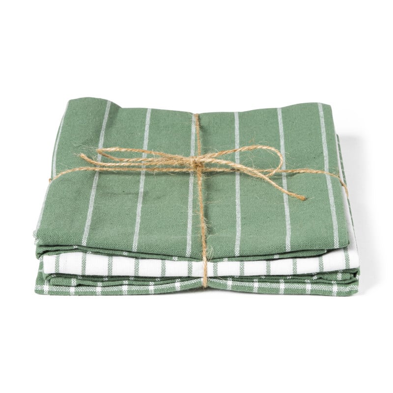 Theedoek groen - set van 3 - 50x70 cm 