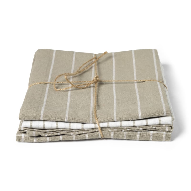 Theedoek beige - set van 3 - 50x70 cm