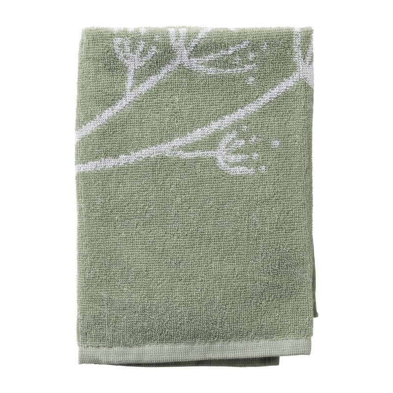 Keukendoek bloemen - groen - 50x50 cm 
