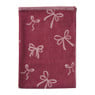Theedoek strikjes - bordeauxrood/roze - 50x70 cm