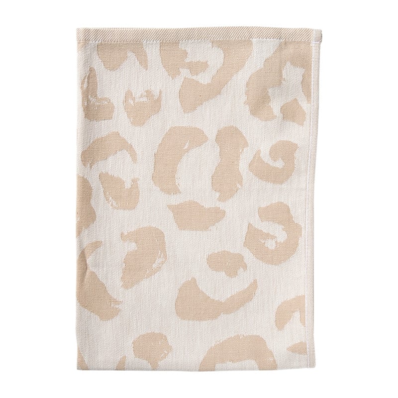 Theedoek animal - beige/bruin - 50x70 cm