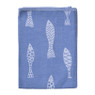 Theedoek vissen - blauw/wit - 50x70 cm