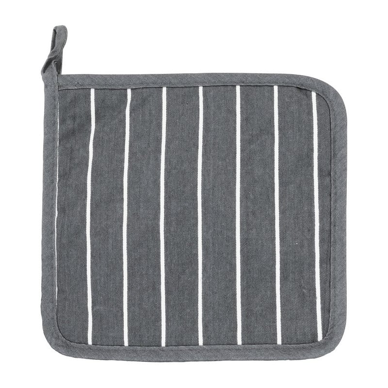 Pannenlap streep - grijs/wit