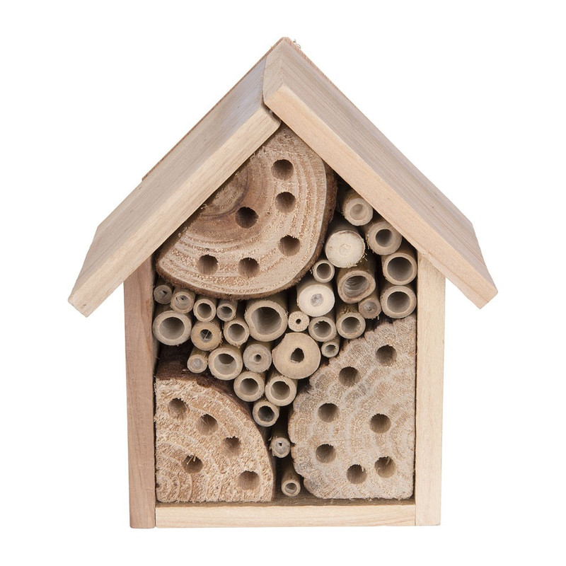 Insectenhotel huisje - 17x10.5 cm