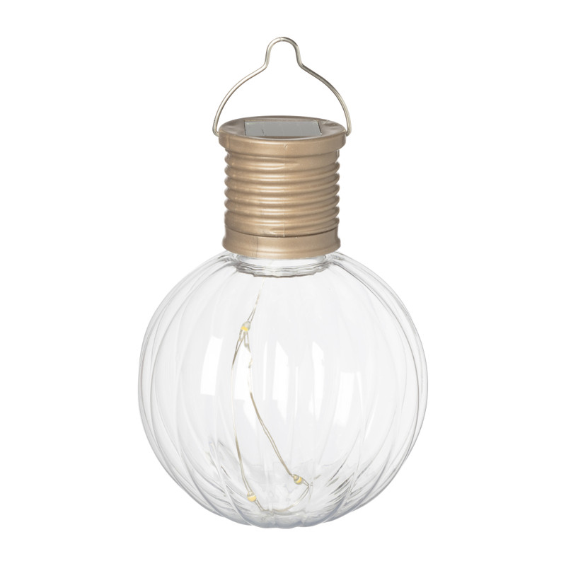 Solar hanglampje geribbeld - diverse kleuren - ø7 cm 