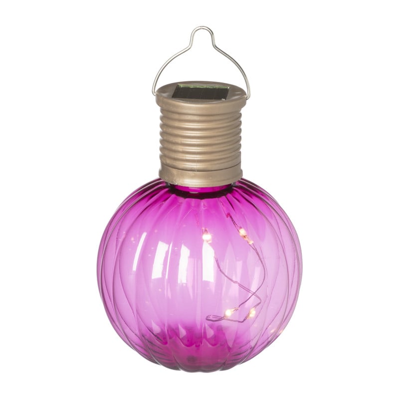 Solar hanglampje geribbeld - diverse kleuren - ø7 cm 