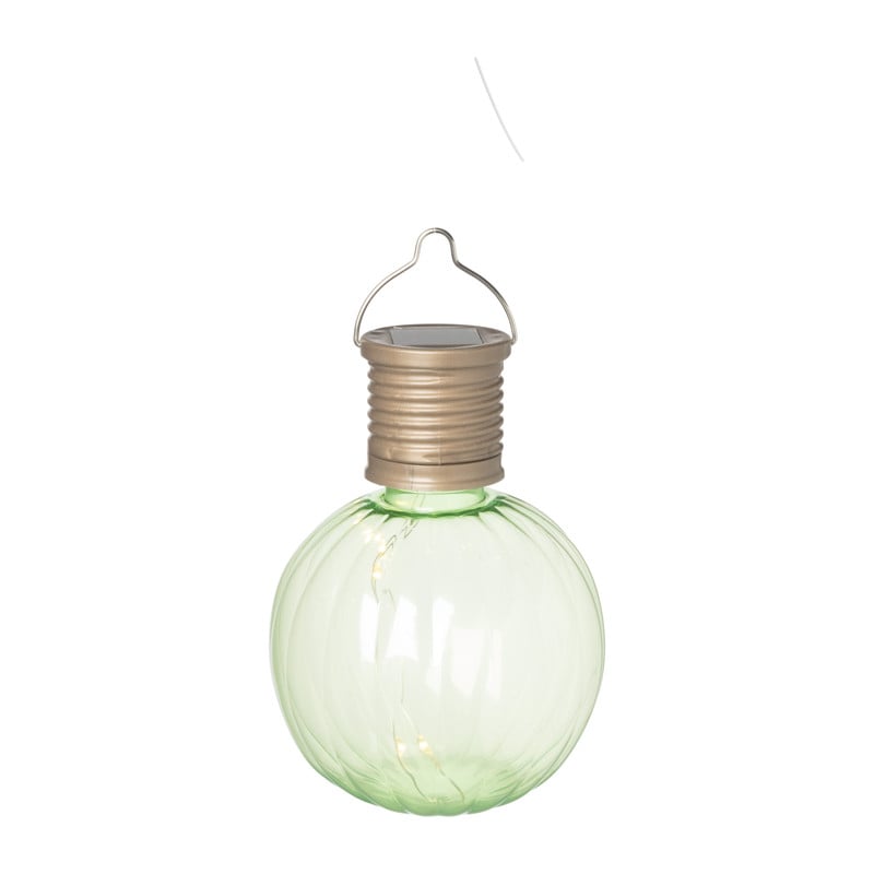 Solar hanglampje geribbeld - diverse kleuren - ø7 cm 