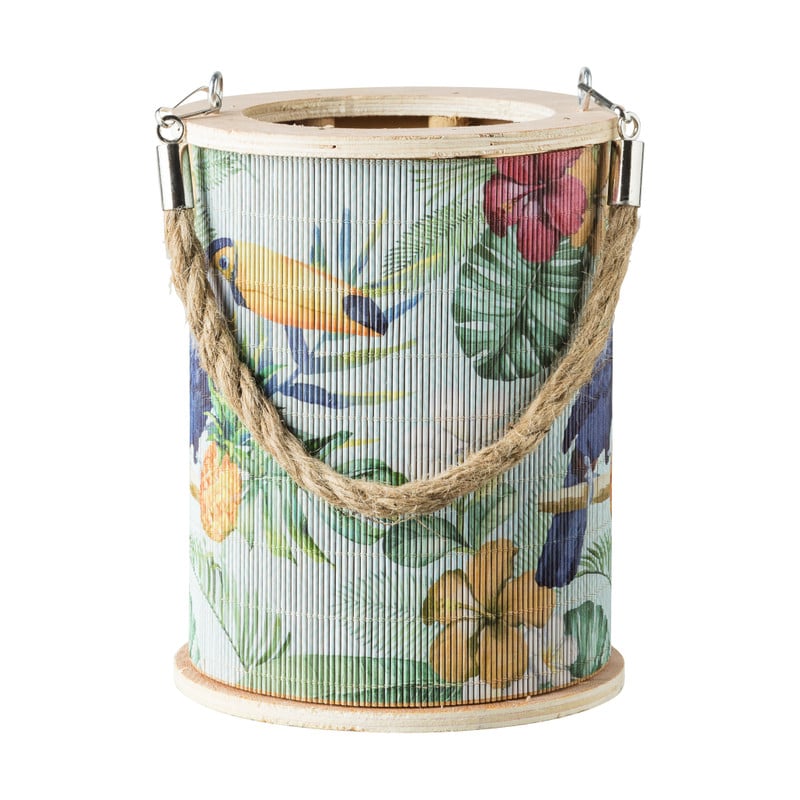 Lantaarn tropical - diverse varianten - ⌀13x17 cm 