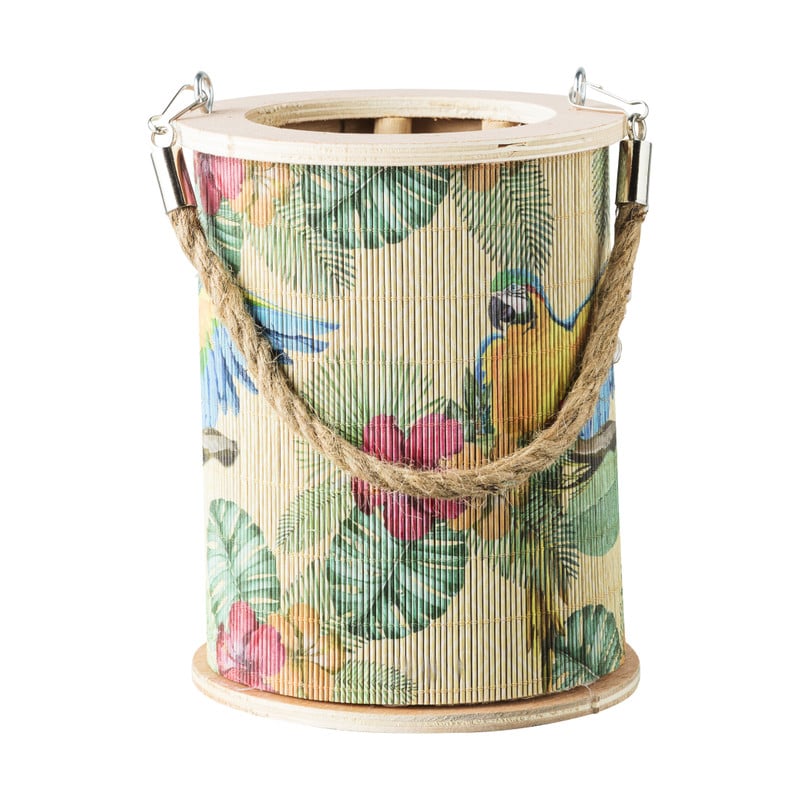 Lantaarn tropical - diverse varianten - ⌀13x17 cm 